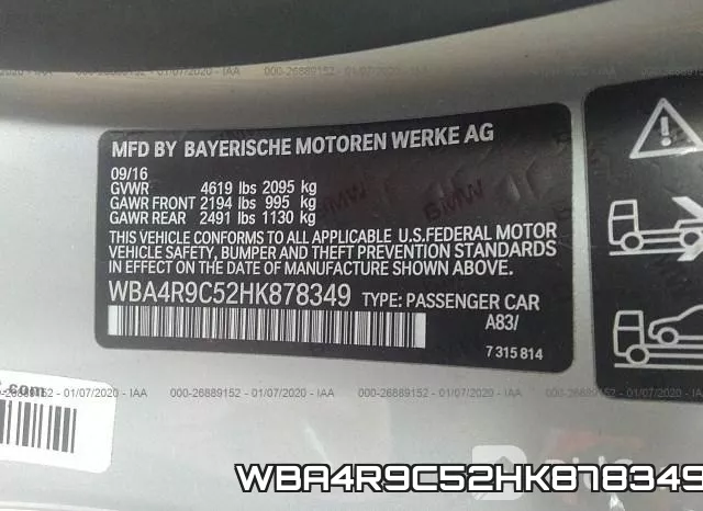 WBA4R9C52HK878349 фото 10