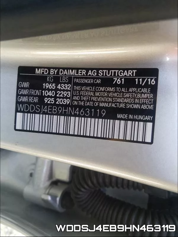 WDDSJ4EB9HN463119 фото 2