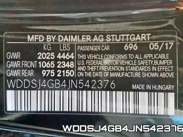 WDDSJ4GB4JN542376 фото 2