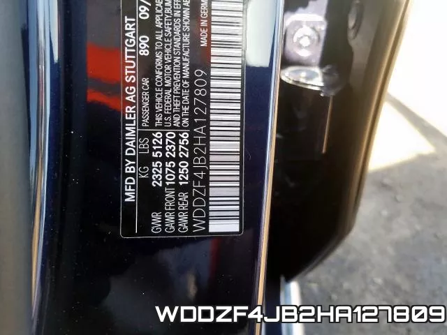 WDDZF4JB2HA127809 фото 2