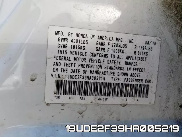 19UDE2F39HA005219 фото 2