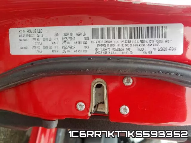 1C6RR7KT7KS593352 фото 2