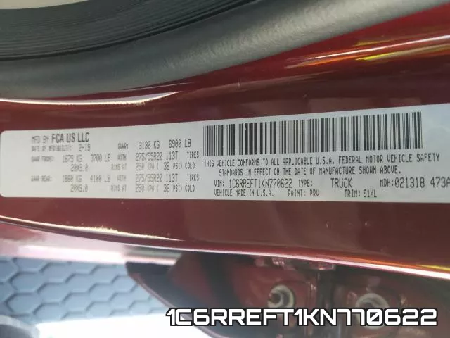1C6RREFT1KN770622 фото 2