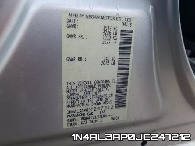 1N4AL3AP0JC247212 фото 2