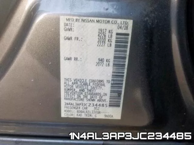 1N4AL3AP3JC234485 фото 2