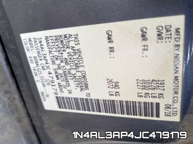 1N4AL3AP4JC479179 фото 2