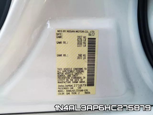 1N4AL3AP6HC275879 фото 2