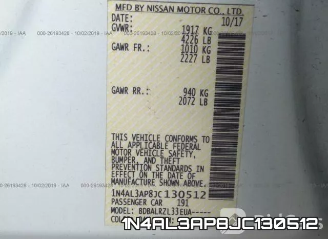 1N4AL3AP8JC130512 фото 10
