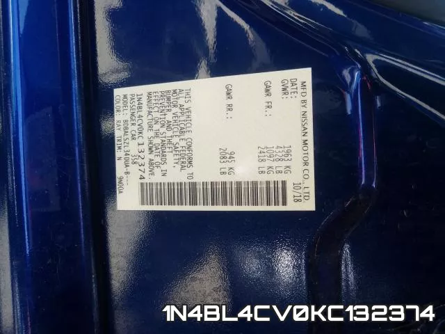 1N4BL4CV0KC132374 фото 2