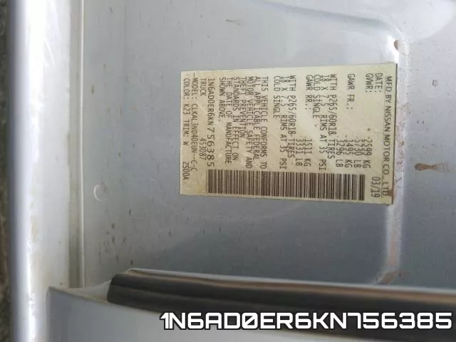 1N6AD0ER6KN756385 фото 2