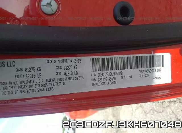 2C3CDZFJ3KH607048 фото 10