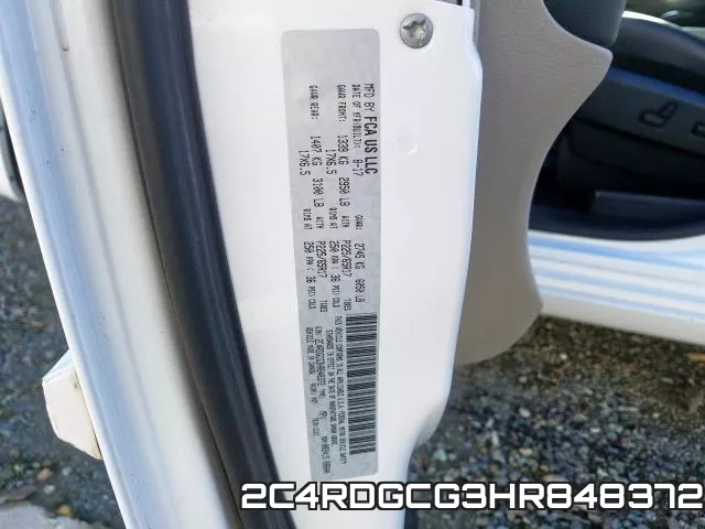 2C4RDGCG3HR848372 фото 2