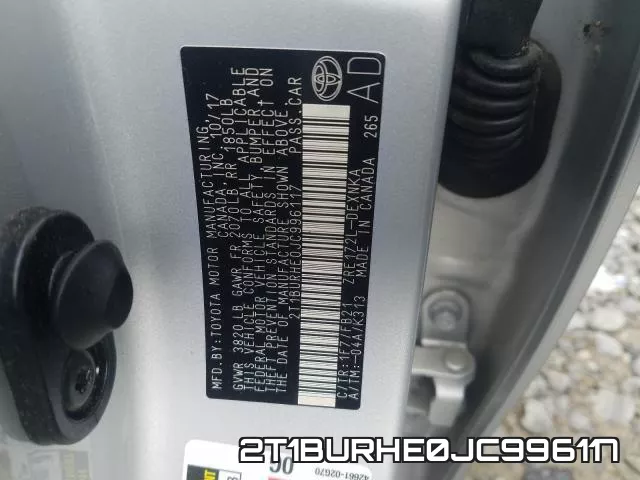 2T1BURHE0JC996117 фото 2