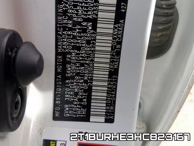 2T1BURHE3HC823167 фото 2