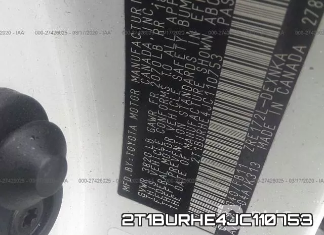 2T1BURHE4JC110753 фото 10