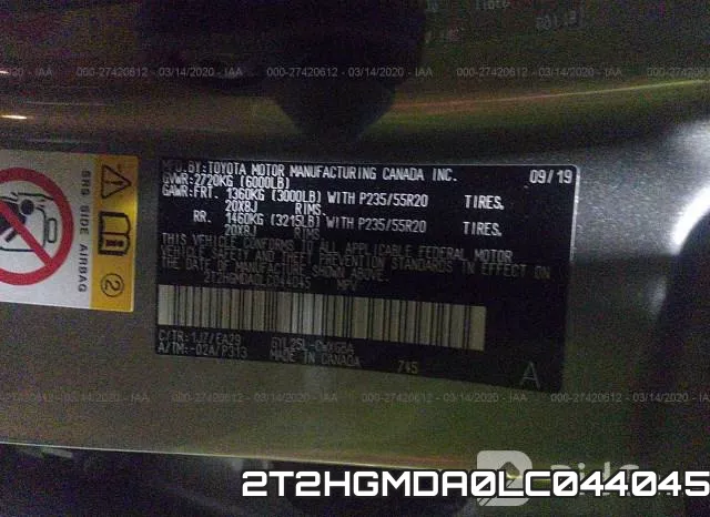 2T2HGMDA0LC044045 фото 10