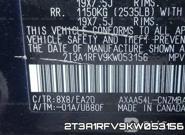 2T3A1RFV9KW053156 фото 10