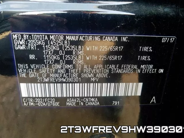 2T3WFREV9HW390301 фото 2