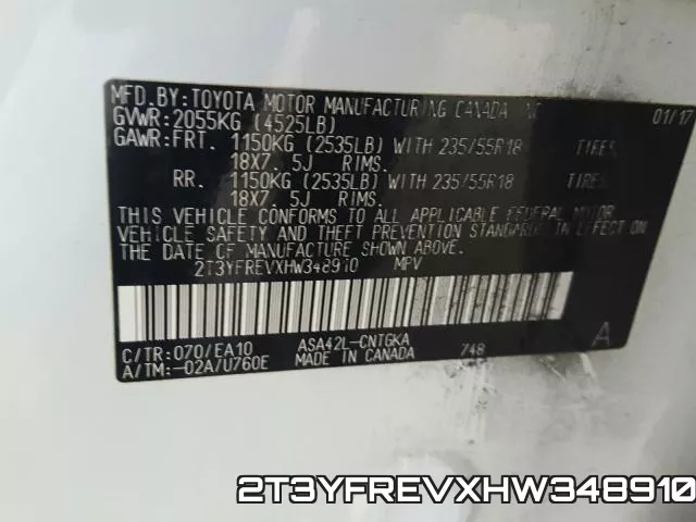 2T3YFREVXHW348910 фото 2