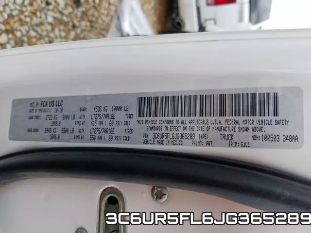 3C6UR5FL6JG365289 фото 2