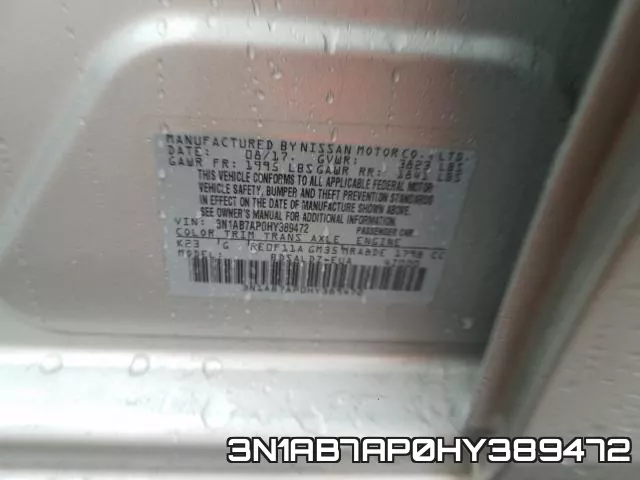3N1AB7AP0HY389472 фото 2
