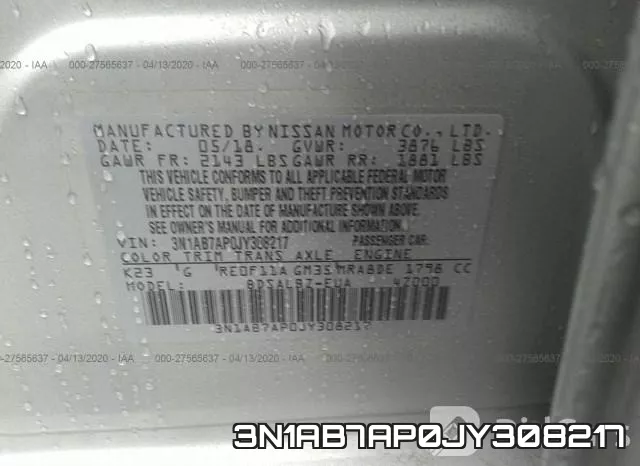 3N1AB7AP0JY308217 фото 10