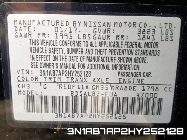 3N1AB7AP2HY252128 фото 2