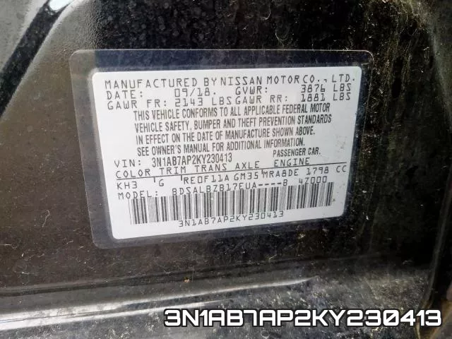 3N1AB7AP2KY230413 фото 2