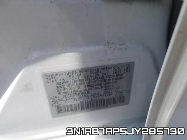 3N1AB7AP5JY285730 фото 2