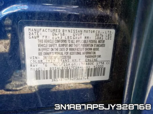 3N1AB7AP5JY328768 фото 2