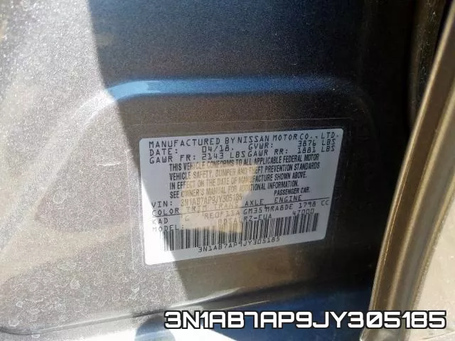 3N1AB7AP9JY305185 фото 2