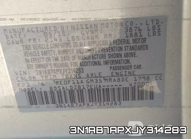 3N1AB7APXJY314283 фото 10