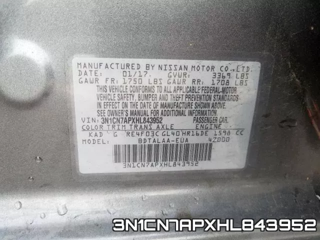 3N1CN7APXHL843952 фото 2