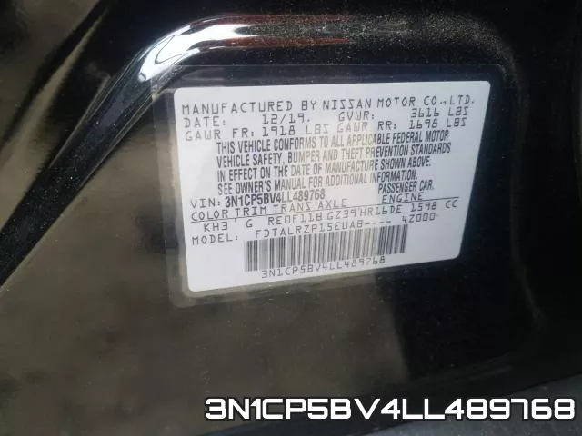 3N1CP5BV4LL489768 фото 2
