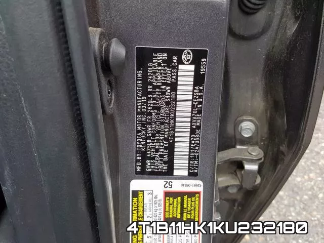 4T1B11HK1KU232180 фото 2