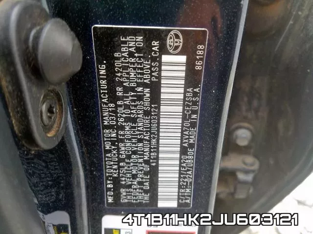 4T1B11HK2JU603121 фото 2