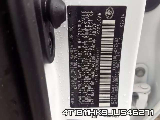 4T1B11HK9JU546271 фото 2