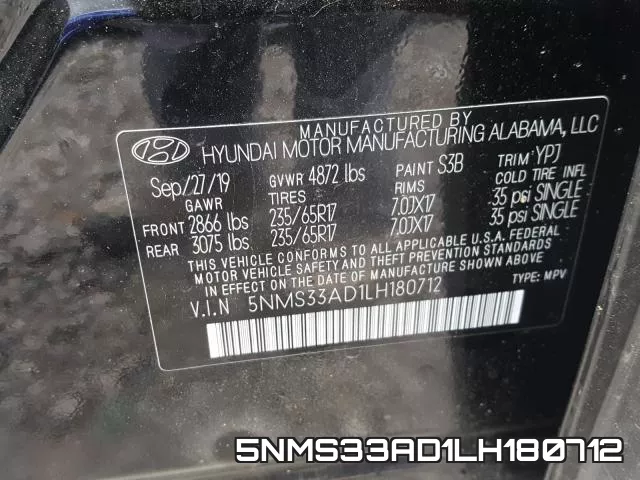 5NMS33AD1LH180712 фото 2