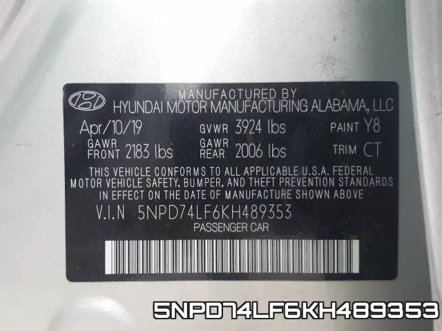 5NPD74LF6KH489353 фото 2