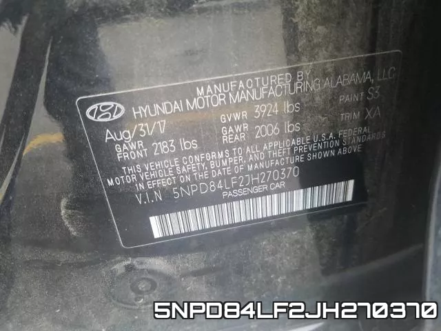 5NPD84LF2JH270370 фото 2