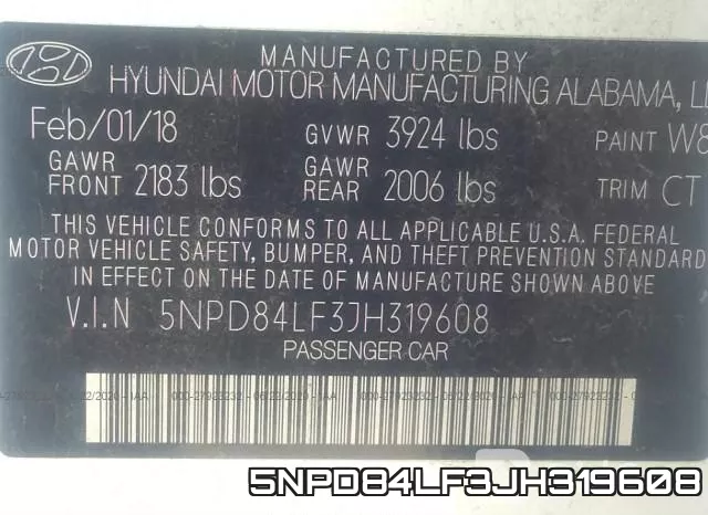 5NPD84LF3JH319608 фото 10