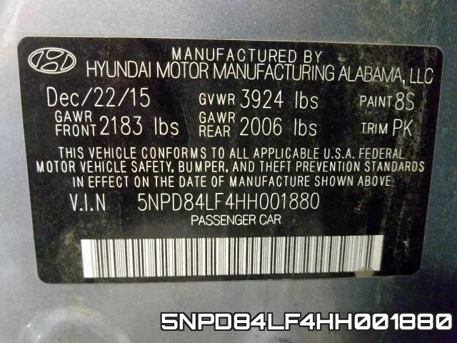 5NPD84LF4HH001880 фото 2