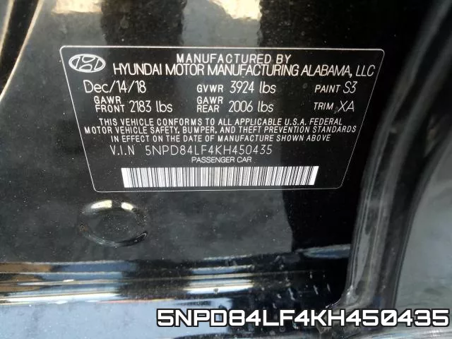 5NPD84LF4KH450435 фото 2