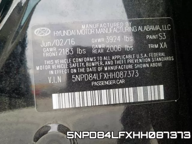 5NPD84LFXHH087373 фото 2