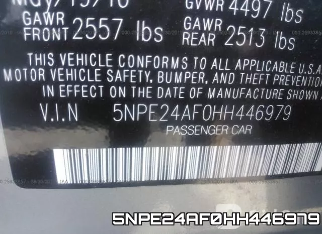 5NPE24AF0HH446979 фото 10