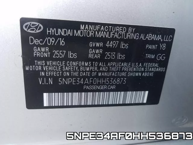 5NPE34AF0HH536873 фото 2