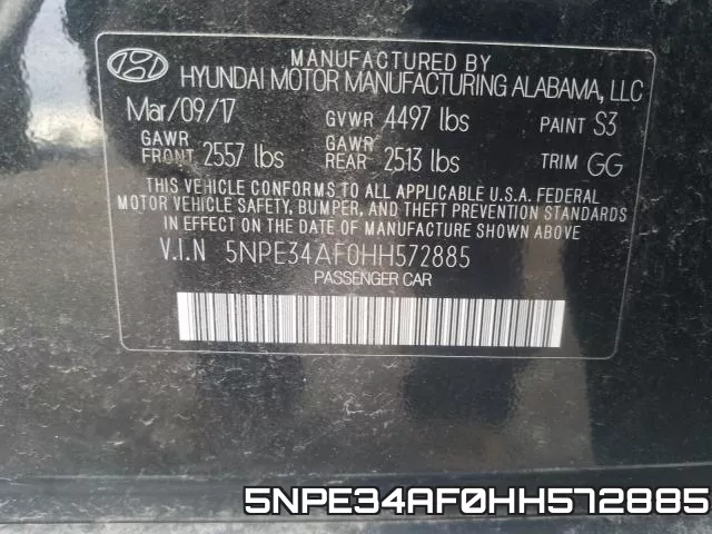 5NPE34AF0HH572885 фото 2