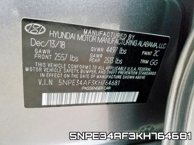 5NPE34AF3KH764681 фото 2