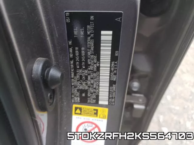 5TDKZRFH2KS564703 фото 2