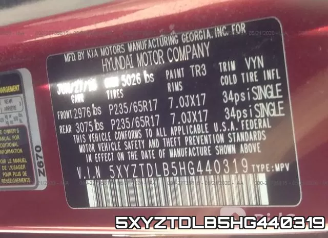 5XYZTDLB5HG440319 фото 10